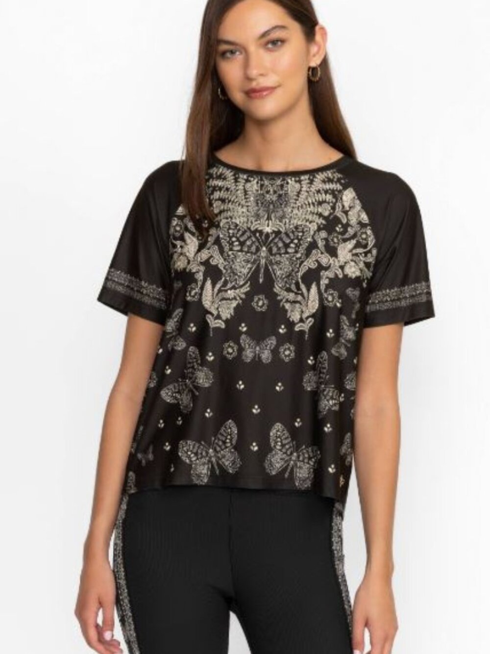 Johnny Was | BEE ACTIVE RAGLAN BOXY CROP XL NWT